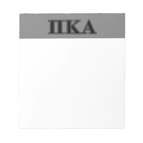 Pi Kappa Alpha Black Letters Notepad