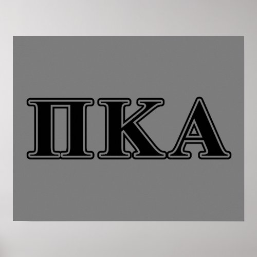 Pi Kappa Alpha Black Letters Poster