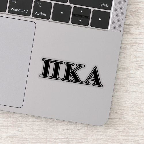 Pi Kappa Alpha Black Letters Sticker