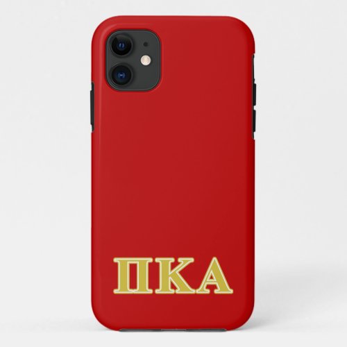 Pi Kappa Alpha Gold Letters iPhone 11 Case