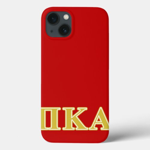 Pi Kappa Alpha Gold Letters iPhone 13 Case