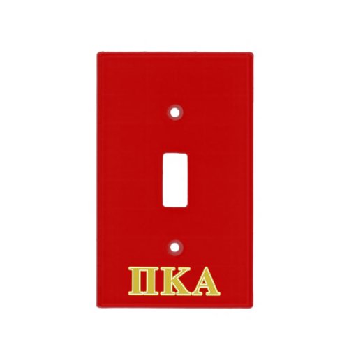 Pi Kappa Alpha Gold Letters Light Switch Cover