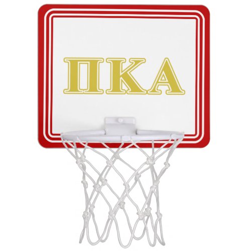 Pi Kappa Alpha Gold Letters Mini Basketball Hoop