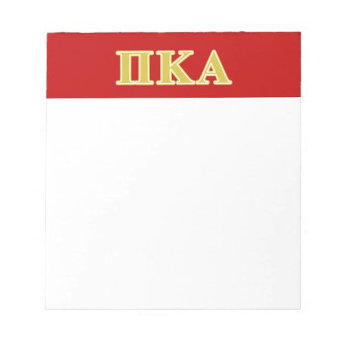 Pi Kappa Alpha Gold Letters Notepad