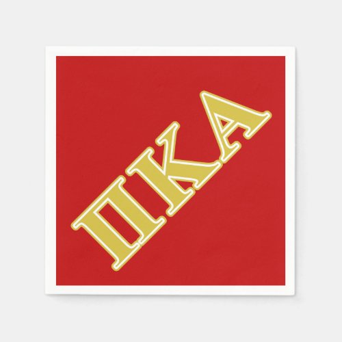 Pi Kappa Alpha Gold Letters Paper Napkins