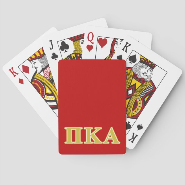 Pi Kappa Alpha Gold Letters Poker Cards (Back)