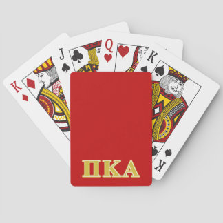 Pi Kappa Alpha Gold Letters Poker Cards