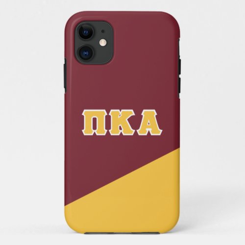 Pi Kappa Alpha  Greek Letters iPhone 11 Case