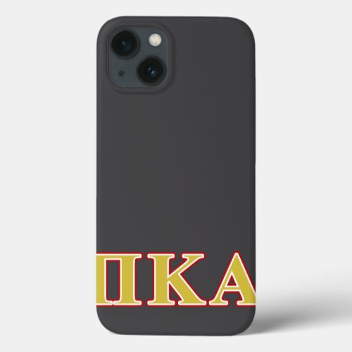 Pi Kappa Alpha Red and Gold Letters iPhone 13 Case