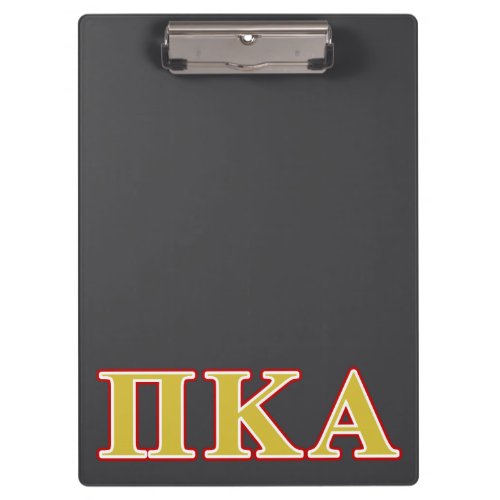 Pi Kappa Alpha Red and Gold Letters Clipboard