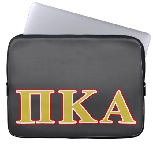 Pi Kappa Alpha Red and Gold Letters Laptop Sleeve