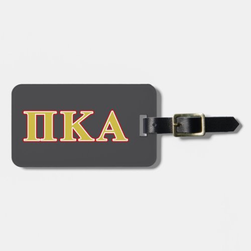 Pi Kappa Alpha Red and Gold Letters Luggage Tag