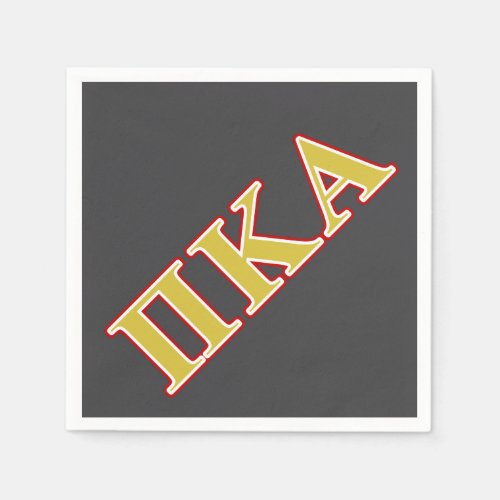 Pi Kappa Alpha Red and Gold Letters Napkins
