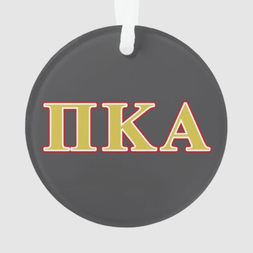 Pi Kappa Alpha Red and Gold Letters Ornament