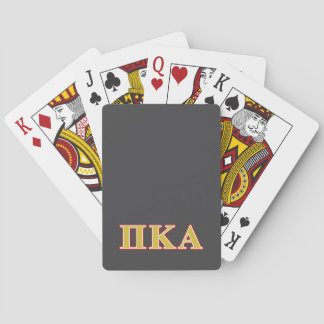 Pi Kappa Alpha Red and Gold Letters Poker Cards