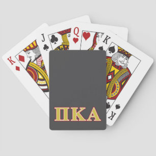 Pi Kappa Alpha Red and Gold Letters Poker Cards