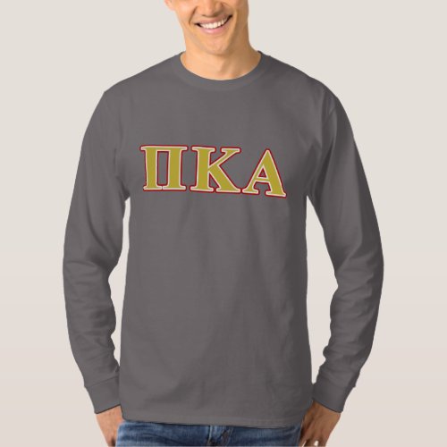 Pi Kappa Alpha Red and Gold Letters T_Shirt