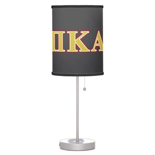 Pi Kappa Alpha Red and Gold Letters Table Lamp