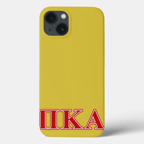 Pi Kappa Alpha Red Letters iPhone 13 Case
