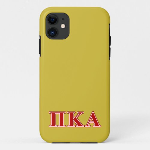 Pi Kappa Alpha Red Letters iPhone 11 Case