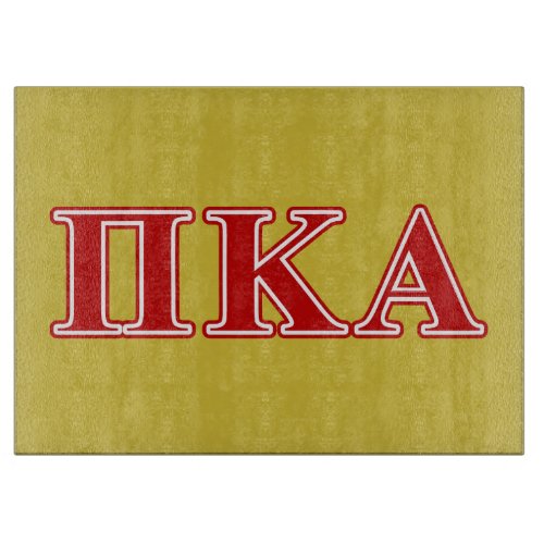 Pi Kappa Alpha Red Letters Cutting Board