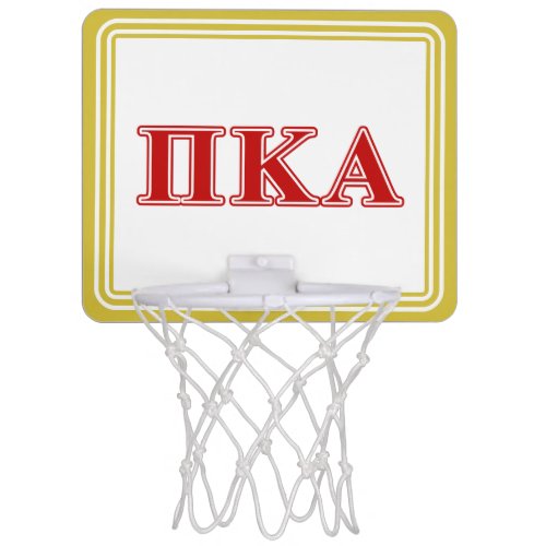 Pi Kappa Alpha Red Letters Mini Basketball Hoop