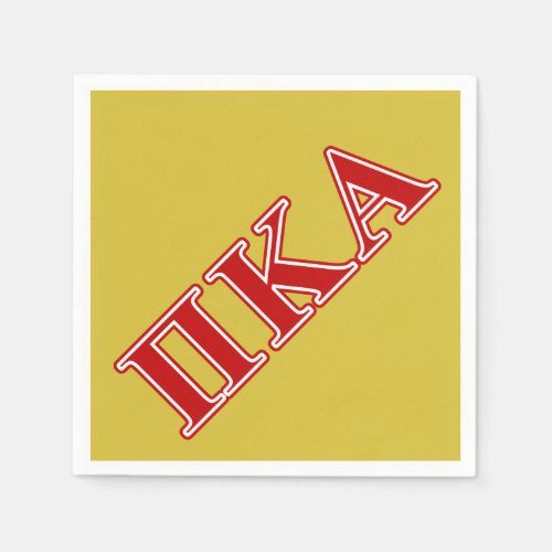 Pi Kappa Alpha Red Letters Napkins