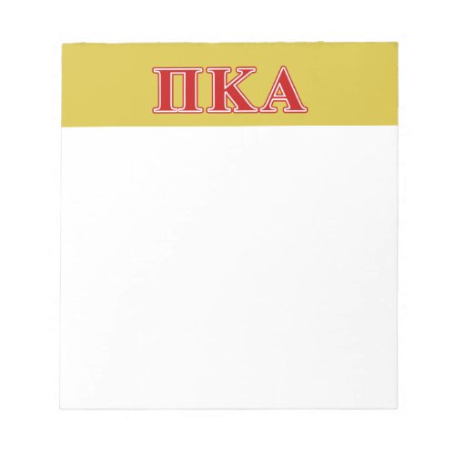 Pi Kappa Alpha Red Letters Notepad