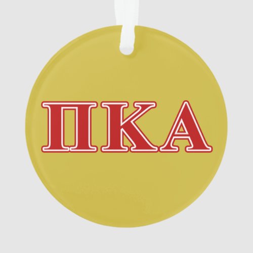 Pi Kappa Alpha Red Letters Ornament
