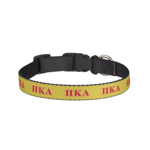 Pi Kappa Alpha Red Letters Pet Collar