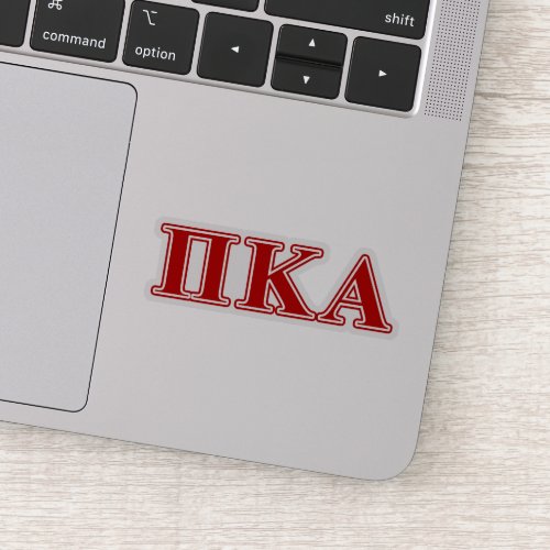 Pi Kappa Alpha Red Letters Sticker