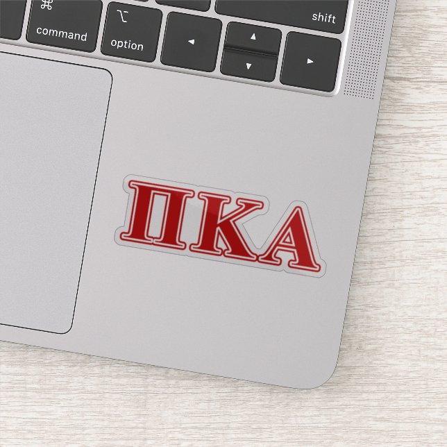 Pi Kappa Alpha Red Letters Sticker (Detail)