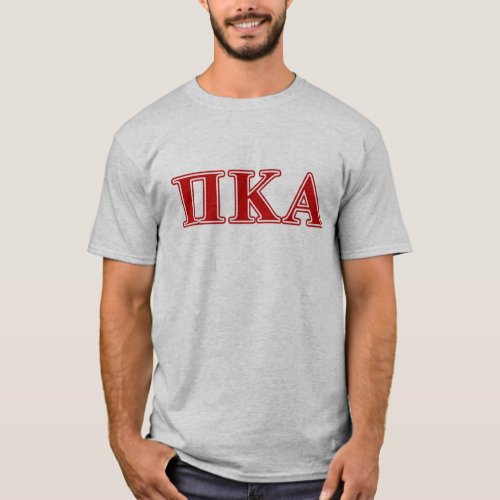 Pi Kappa Alpha Red Letters T_Shirt