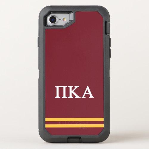 Pi Kappa Alpha  Sport Stripe OtterBox Defender iPhone SE87 Case