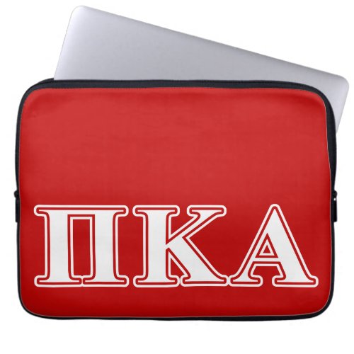 Pi kappa Alpha White and Red Letters Laptop Sleeve
