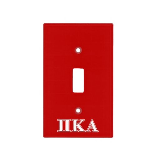Pi kappa Alpha White and Red Letters Light Switch Cover