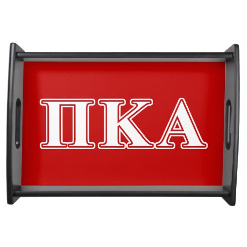 Pi kappa Alpha White and Red Letters Serving Tray