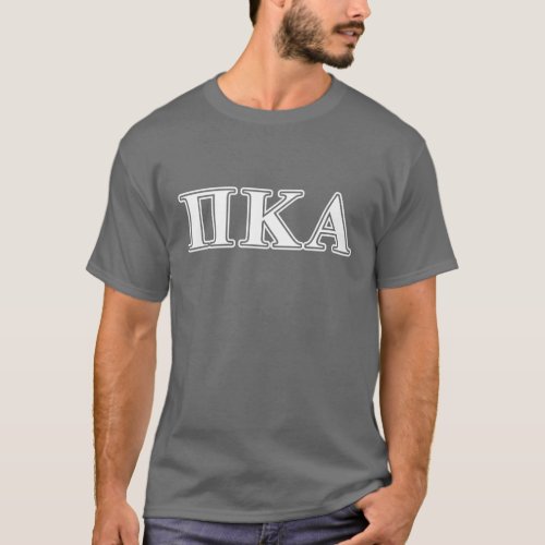 Pi kappa Alpha White and Red Letters T_Shirt