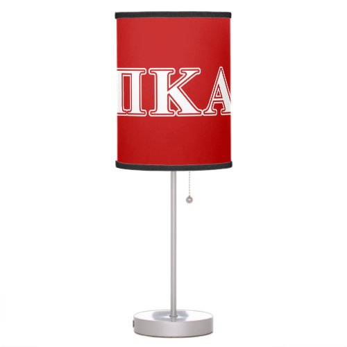 Pi kappa Alpha White and Red Letters Table Lamp