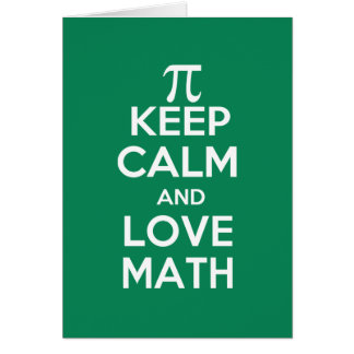 pi keep calm and love math cards