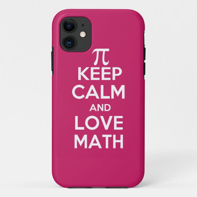 Pi keep calm and love math Case-Mate iPhone case (Back)