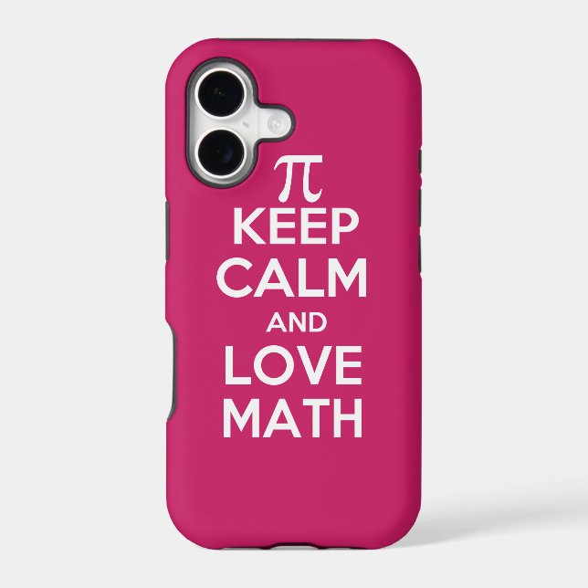 Pi keep calm and love math iphone case (Back)