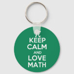 Pi Keep Calm And Love Math Keychain at Zazzle
