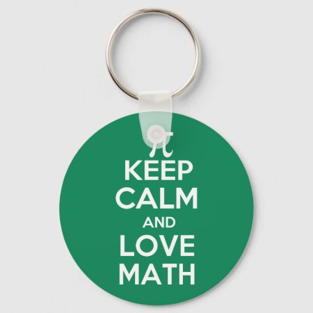 Pi Keep Calm And Love Math Keychain