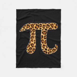 Pi Leopard Print Skin Cheetah Pi Day Math Nerd Mat Fleece Blanket
