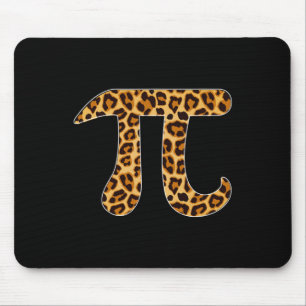 Pi Leopard Print Skin Cheetah Pi Day Math Nerd Mat Mouse Pad