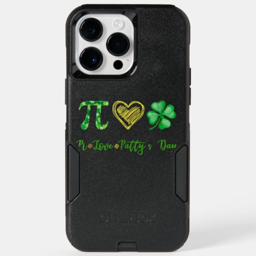 Pi Love Shamrock Pattys Day Math Teacher St Patric OtterBox iPhone 14 Pro Max Case