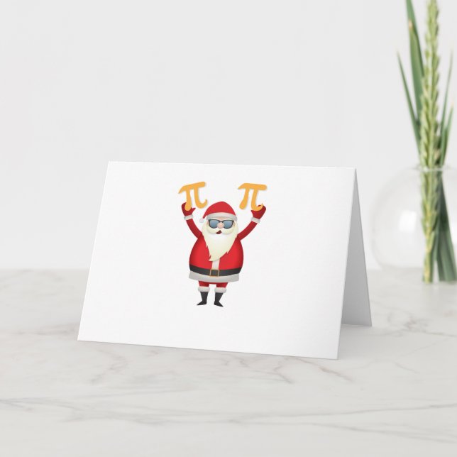 pi math christmas Funny Gifts Men Women Holiday Card (Front)