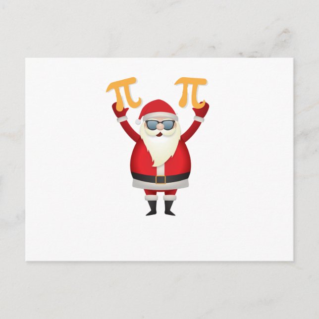 pi math christmas Funny Gifts Men Women Holiday Postcard (Front)