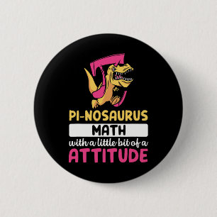 Pi Math Mathematics Dinosaur Dino Pi Day  Button